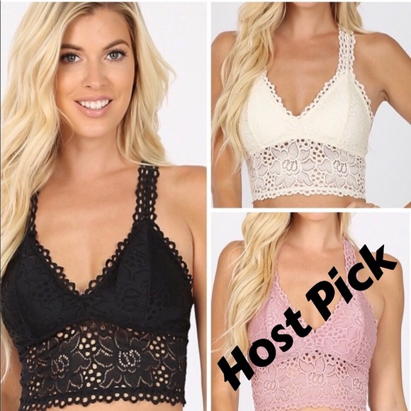 Other - HP *❣️SALE❣️🆕 Nude or Black Padded Racerback Bralette